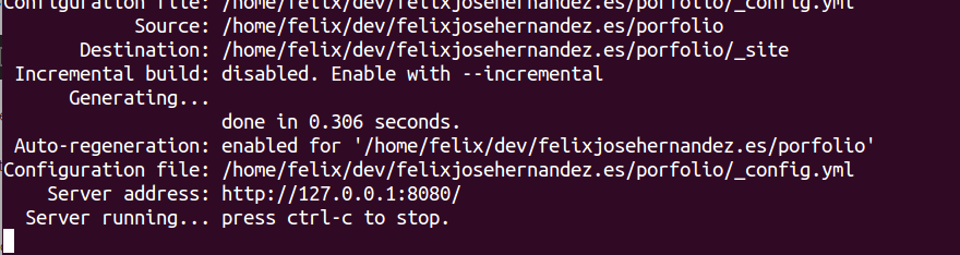 Jekyll serve